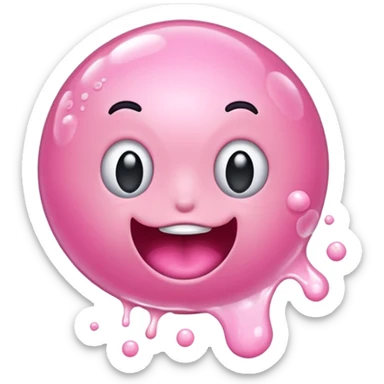 chewed bubble gum splash sticker