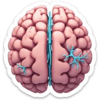 brain with neurons sticker