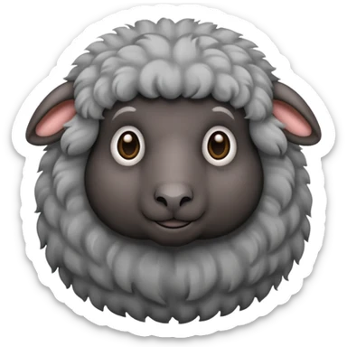 Oveja negra con canas sticker