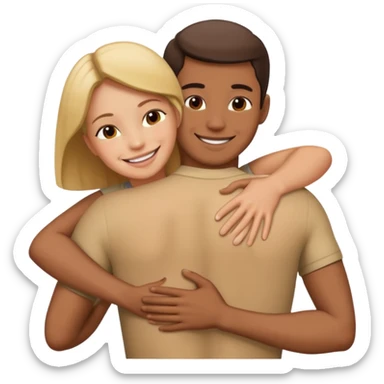 rubbing each others back sticker