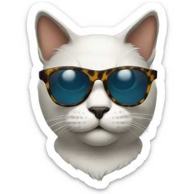 Cat with sunglasses sticker