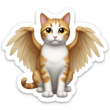 A cat with wings  sticker
