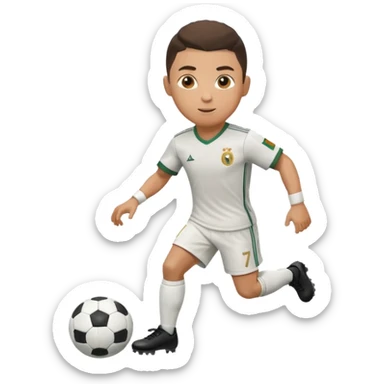 Ronaldo dribbling with a football sticker