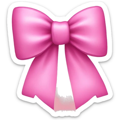 Pink bow sticker