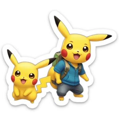 Pikachu zaza sticker