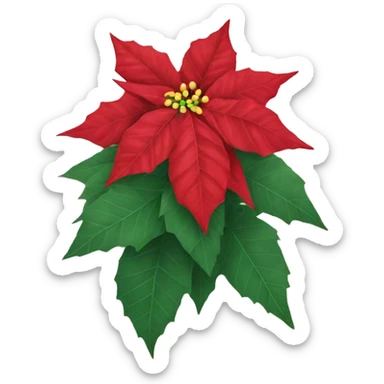 Poinsettia sticker