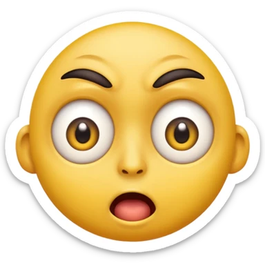 Crazy face emoji with twitching eye sticker