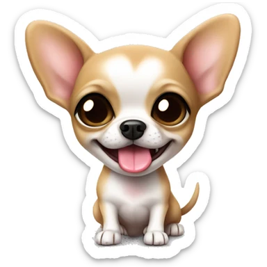 Super mini cute Chihuahua with a tongue little and beautiful  sticker