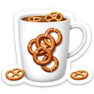 Pretzels bites with cinnamon cup  sticker