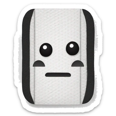 Black and white Bandaid  sticker