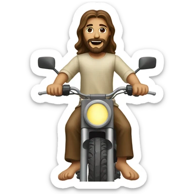 Jesus on a dirtbike sticker