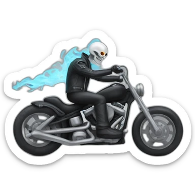 Ghost rider with bike sticker