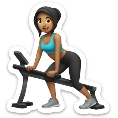 Girl arab doing workout  sticker