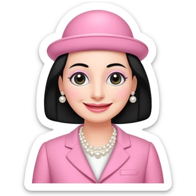 pingu mother wearing the pink chanel suit the Jackie kenddy wore sticker