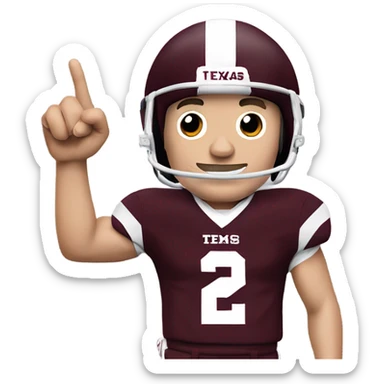 Johnny manziel in a Texas a&m maroon uniform holding up one thumb  sticker