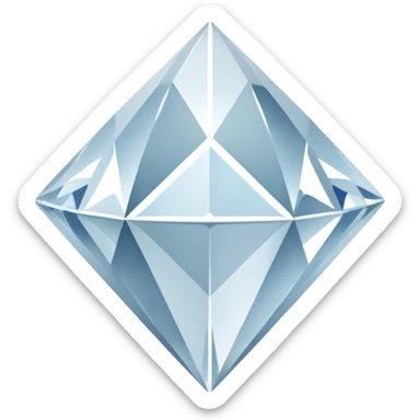 White diamond shape sticker