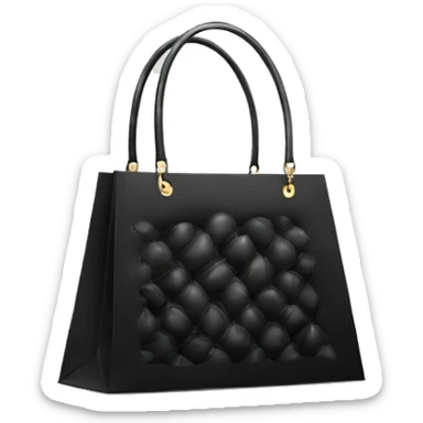 Luxury shopping bag black elegant  sticker