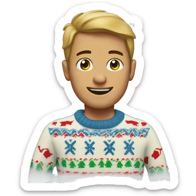 A Christmas sweater sticker
