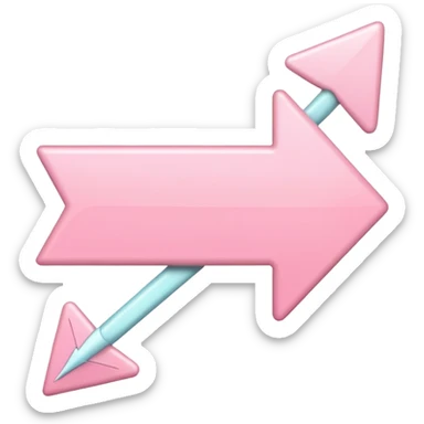 pink spring feminine arrow pointing left sticker