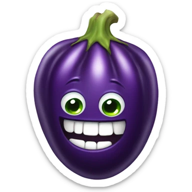 big eggplant thats wet sticker