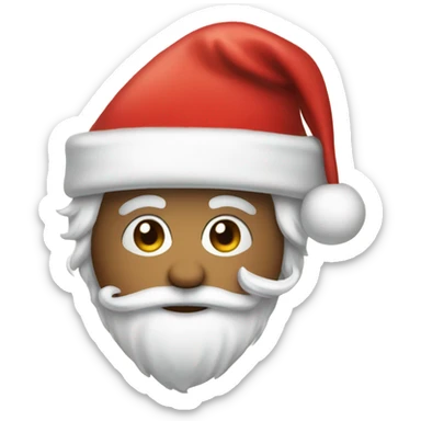 Single Santa hat no person sticker