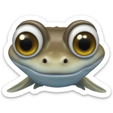 Mudskipper from front with bulging eyes sticker