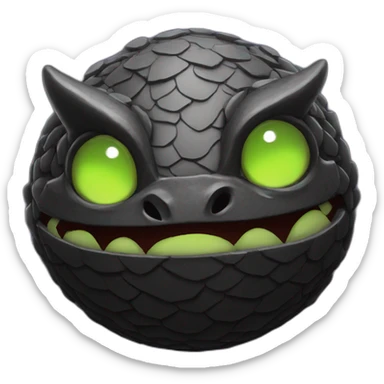 Black dragon egg sticker
