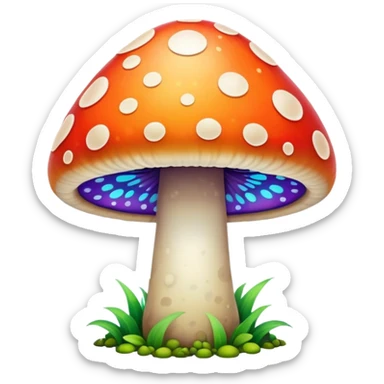 Trippy mushroom  sticker