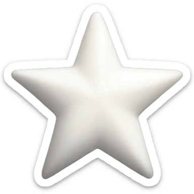 white shining star sticker