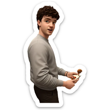 casual moment in the kitchen sticker