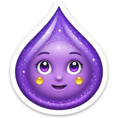 glitter purple remedy sticker