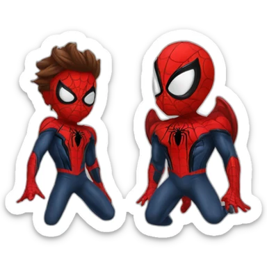 spider men kiss Gven sticker