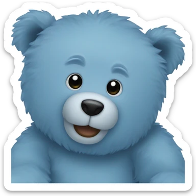 blue teddy bear sticker