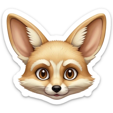 confused fennec sticker