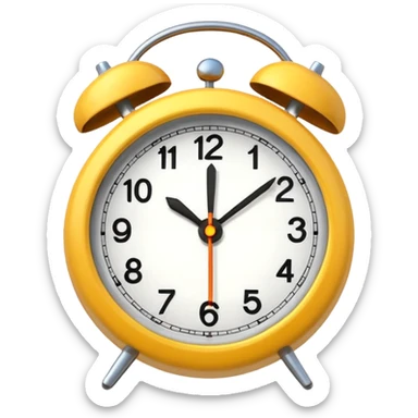digital alarm clock set to 11 AM sticker