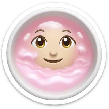 Light Pink bubble bath sticker