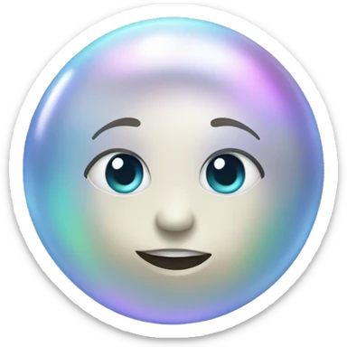 an iridescent pearl sticker