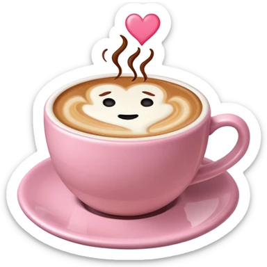 Pink coffe aesthetic  no use face sticker