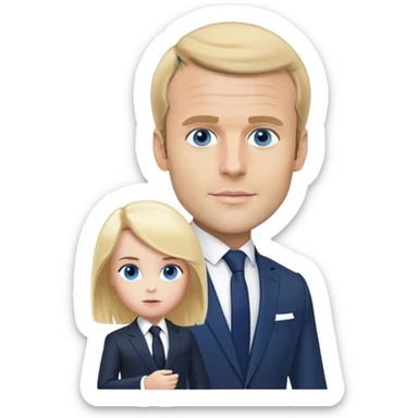 Macron ken barbie sticker