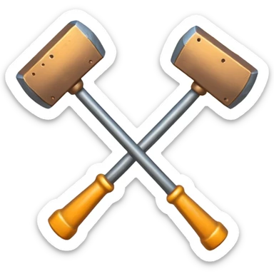 croisement de 2 marteaux différent (en mode duel, qui des deux va gagner) sticker