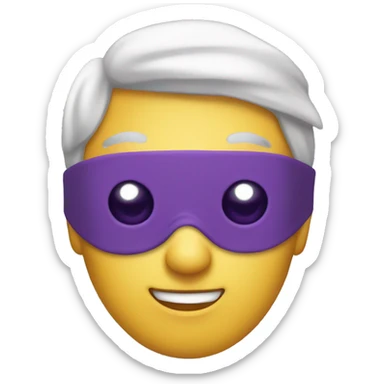 Smirk Purple Blindfold over eyes sticker