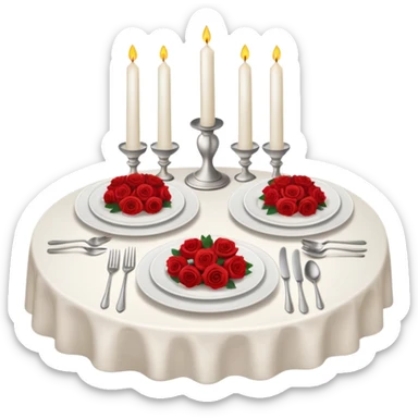 Romantic dinner sticker