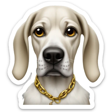 dog dressed as snoop dog the rapper and smoking  sticker