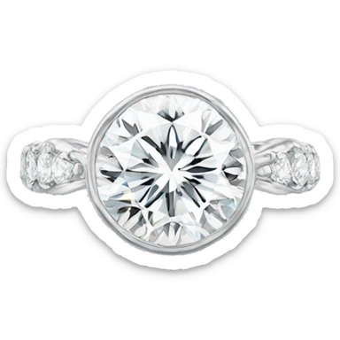 Round diamond ring  sticker