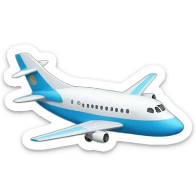 Un avion sur un porte avion sticker