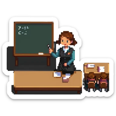 teacher giving a lecture sticker