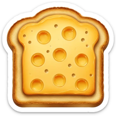 🍞🧀🍞 Closed cheese toast without a face sticker