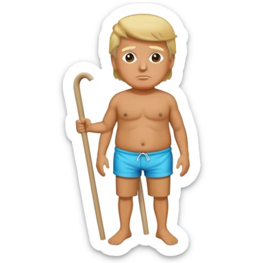 full body Trump standing in beach outfit sticker
