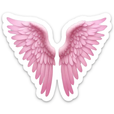 pink angel wings sticker
