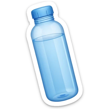 Blue water bottle sticker
